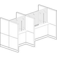 Clamp Mount Sneeze Guard, 36" W x 36" H Seaboard Timber Mart