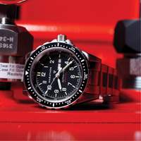 Jumbo Day/Date Automatic Watch with Stainless Steel Bracelet, Digital, Battery Operated, 46 mm, Silver Seaboard Timber Mart