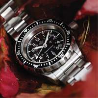 Grey Maple Large Diver's Automatic Watch with Stainless Steel Bracelet, Digital, Battery Operated, 41 mm, Silver Seaboard Timber Mart