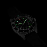 Steel Navigator Watch on 3-Piece Rubber Strap Kit, Digital, Battery Operated, 41 mm, Black Seaboard Timber Mart