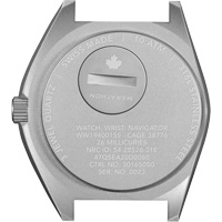 Steel Navigator Watch on 3-Piece Rubber Strap Kit, Digital, Battery Operated, 41 mm, Black Seaboard Timber Mart