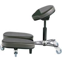 STAG4 Adjustable Kneeling Chair, Vinyl, Black/Grey Seaboard Timber Mart