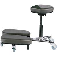 STAG4 Adjustable Kneeling Chair, Vinyl, Black/Grey Seaboard Timber Mart