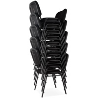 Chaises empilables, Tissu, Hauteur 32", Capacit&eacute; 250 lb, Noir Seaboard Timber Mart