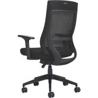 Chaise &agrave; dossier moyen avec m&eacute;canisme &agrave; basculement synchronis&eacute; &agrave; d&eacute;tection de poids , Mailles, Noir Seaboard Timber Mart