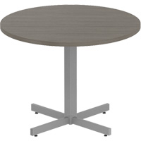 Table ronde &agrave; hauteur r&eacute;glable Newland, 36" lo x 36" la x 29" h, Dessus de 1", Stratifi&eacute;, Brun Seaboard Timber Mart
