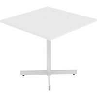 Newland Height-Adjustable Square Table, 36" L x 36" W x 29" H, 1" Top, Laminate, White Seaboard Timber Mart