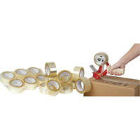 Box Sealing Tape, Hot Melt Adhesive, 1.6 mils, 50 mm (2") x 100 m (328') Seaboard Timber Mart