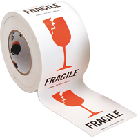 "Fragile" Special Handling Labels, 6" L x 4" W, Red on White Seaboard Timber Mart