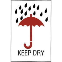 "Keep Dry" Special Handling Labels, 6" L x 4" W, Red on White Seaboard Timber Mart