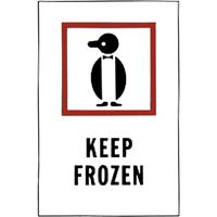 "Keep Frozen" Special Handling Labels, 6" L x 4" W, Red on White Seaboard Timber Mart