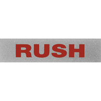 &eacute;tiquettes pour traitement sp&eacute;cial Rush, 5" lo x 2" la, Noir/rouge Seaboard Timber Mart