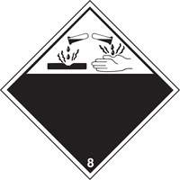 &eacute;tiquettes d'exp&eacute;dition TMD, Classe 8, Corrosifs, Vinyle Seaboard Timber Mart