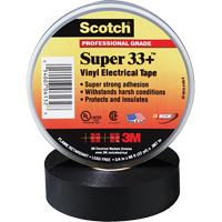 Rubans Super 33+ Scotch, 19 mm (3/4") x 20,1 m (66'), Noir, 7 mils Seaboard Timber Mart