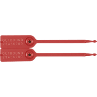 Gemini&reg; Tote Seals, 7-1/4", Plastic, Pull-Through Seaboard Timber Mart