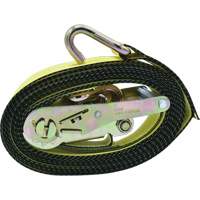 Ratchet Tie-Down, J-Hook, 2" W x 16' L, 10000 lbs. Working Load Limit Seaboard Timber Mart