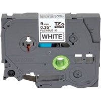 TZe Flexible Tape Cartridge, 9 mm x 26'/8 m, Black on White Seaboard Timber Mart