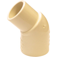 Raccord coude 45° m&acirc;le et femelle Flowguard Gold, Chantepleure x noeud, PVC-C, 1/2" Seaboard Timber Mart