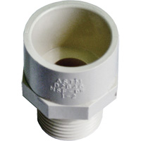 Male Reducing Adapter, Hub x MPT, 1/2" x 3/4" Dia., CPVC Seaboard Timber Mart
