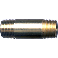 Long Pipe Nipple, Brass, 1/4", NPT x NPT Seaboard Timber Mart