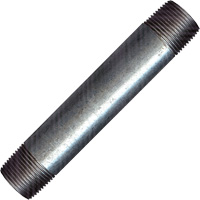 Long Pipe Nipple, Galvanized, 1/2", NPT x NPT Seaboard Timber Mart