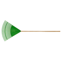 Fan Rake, 24" Blade, 26 Tines, Hardwood Handle, Plastic Blade Seaboard Timber Mart