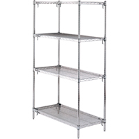Shelving Unit, 4 Tiers, 36" W x 63" H x 18" D Seaboard Timber Mart