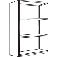 Interlok Shelving Unit, Steel, Boltless, 800 lbs. Capacity, 36" W x 88" H x 24" D Seaboard Timber Mart