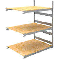 Wide Span Record Storage Shelving, Steel, 3 Shelves, 42" W x 32" D x 60" H, Add-On Kit Seaboard Timber Mart