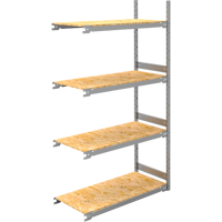 &eacute;tag&egrave;re-classeur de grande largeur, Acier, 4 Tablettes, 42" la x 18" p x 84" h, Ensemble Ajout Seaboard Timber Mart
