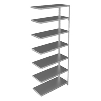 Shelving Unit, Galvanized Steel, Slotted Angle, 400 lbs. Capacity, 36" W x 84" H x 15" D Seaboard Timber Mart