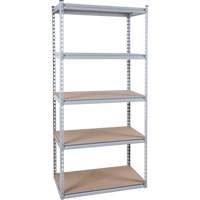 Heavy-Duty Shelving, Steel, Boltless, 1200 lbs. Capacity, 36" W x 72" H x 18" D Seaboard Timber Mart