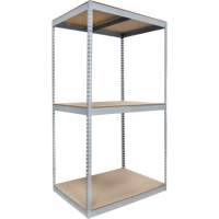 Heavy-Duty Shelving, Steel, Boltless, 1200 lbs. Capacity, 48" W x 84" H x 36" D Seaboard Timber Mart