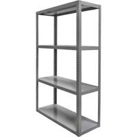 Heavy-Duty Shelving, Steel, Bolted, 3000 lbs. Capacity, 36" W x 72" H x 18" D Seaboard Timber Mart