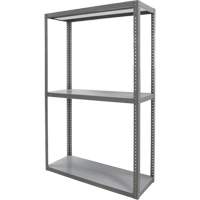 Heavy-Duty Shelving, Steel, Bolted, 3000 lbs. Capacity, 36" W x 72" H x 18" D Seaboard Timber Mart