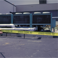 Rubans pour barricades, Anglais, 3" la x 1000' lo, 2 mils, Noir sur jaune Seaboard Timber Mart