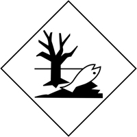 Marine Pollutant Mark TDG Shipping Labels, 4" L x 4" W, Black on White Seaboard Timber Mart