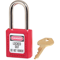 Zenex Padlocks, Safety Padlock, Keyed Different, Thermoplastic, 1-1/2" Width Seaboard Timber Mart