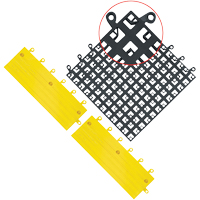 ErgoDeck&reg; Mat No. 560, PVC, 1-1/2' W x 1-1/2' L, 7/8" Thick, Black Seaboard Timber Mart