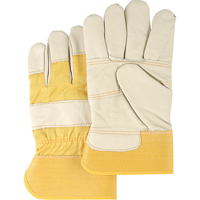 Furniture Leather Gloves, Large, Grain Cowhide Palm, Cotton Inner Lining Seaboard Timber Mart