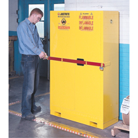 High Security Flammables Safety Cabinet with Steel Bar, 45 gal., 2 Shelves Seaboard Timber Mart
