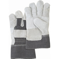 Gants d'ajusteur &agrave; paume renforc&eacute;e d'usage standard, Grand, Paume en Cuir de vache refendu, Doublure en Coton Seaboard Timber Mart
