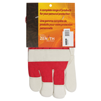 Red & White Premium Winter-Lined Fitters Gloves, Large, Grain Cowhide Palm, Boa Inner Lining Seaboard Timber Mart