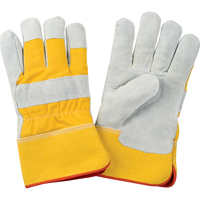 Premium Winter-Lined Fitters Gloves, Large, Split Cowhide Palm, Foam Fleece Inner Lining Seaboard Timber Mart