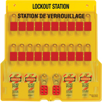 Lockout Station, Thermoplastic Padlocks, 20 Padlock Capacity, Padlocks Included Seaboard Timber Mart