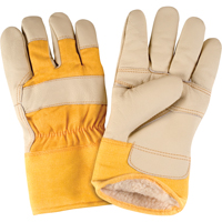 Standard-Duty Winter-Lined Fitters Gloves, Large, Grain Furniture Palm, Boa Inner Lining Seaboard Timber Mart