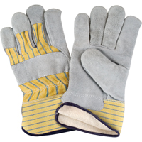 Gants d'ajusteur doubl&eacute;s pour l'hiver, T-Grand, Paume en Cuir de vache refendu, Doublure en Molleton de coton Seaboard Timber Mart