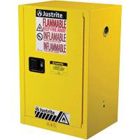 Sure-Grip&reg; EX Compac Flammable Safety Cabinet, 12 gal., 1 Door, 23.25" W x 35" H x 18" D Seaboard Timber Mart