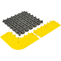 ErgoDeck&reg; General Purpose No. 564 Matting, PVC, 1-1/2' W x 1-1/2' L, 7/8" Thick, Charcoal Seaboard Timber Mart