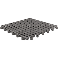 ErgoDeck&reg; General Purpose No. 564 Matting, PVC, 1-1/2' W x 1-1/2' L, 7/8" Thick, Charcoal Seaboard Timber Mart